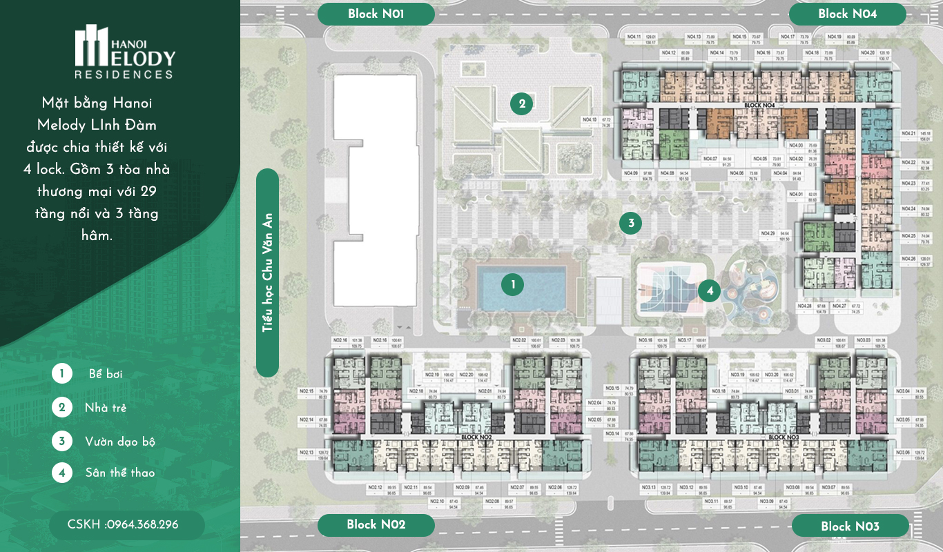 Mặt bằng Tổng thể Hanoi Melody Residence