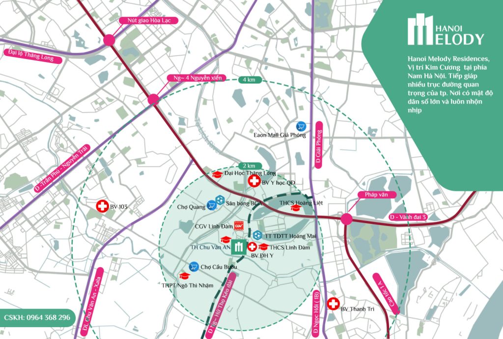 Vị trí Chung cư Hanoi Melody Residence