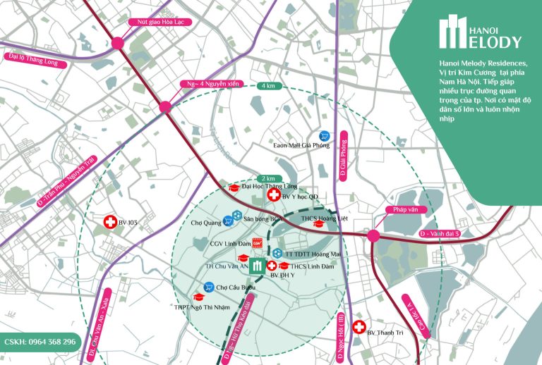 Vị trí Chung cư Hanoi Melody Residence