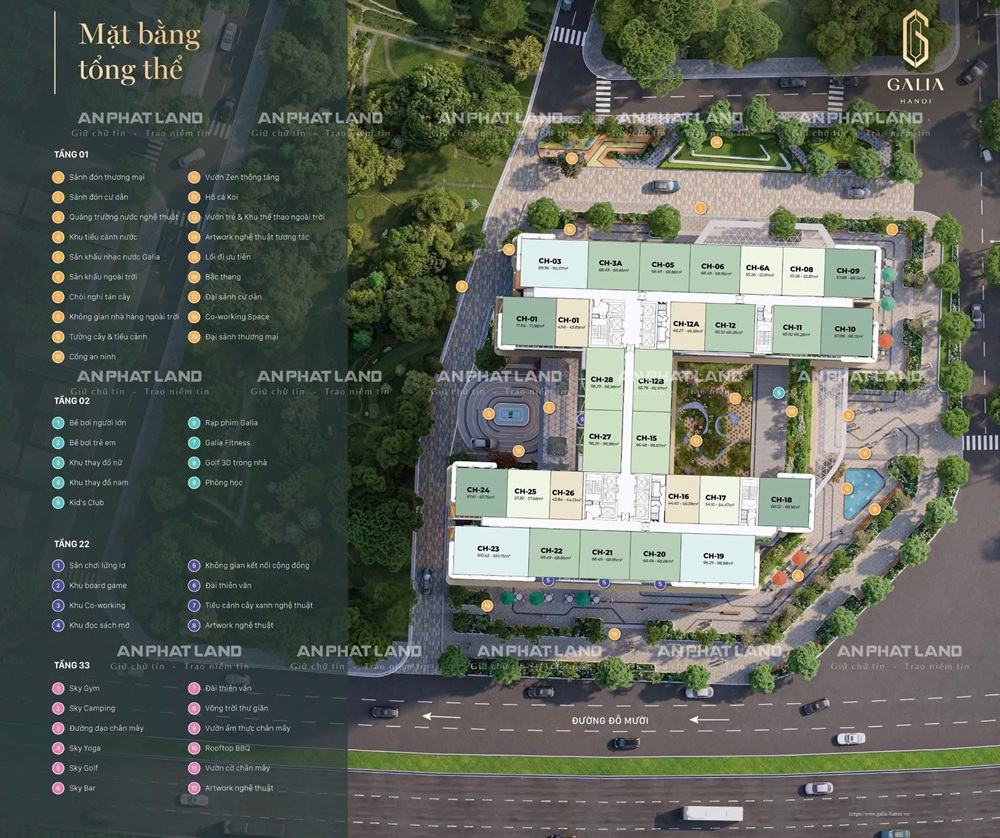 Mặt bằng Galia Hà Nội – Tối ưu hóa công năng, không gian sống