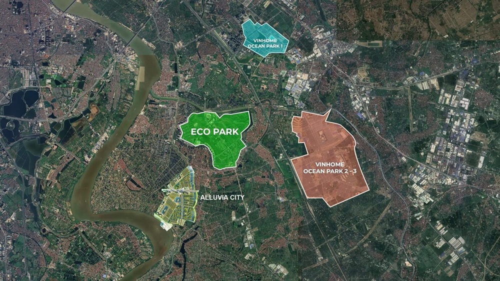 Vị trí chiến lược – tâm điểm liên kết vùng Alluvia City Văn Giang