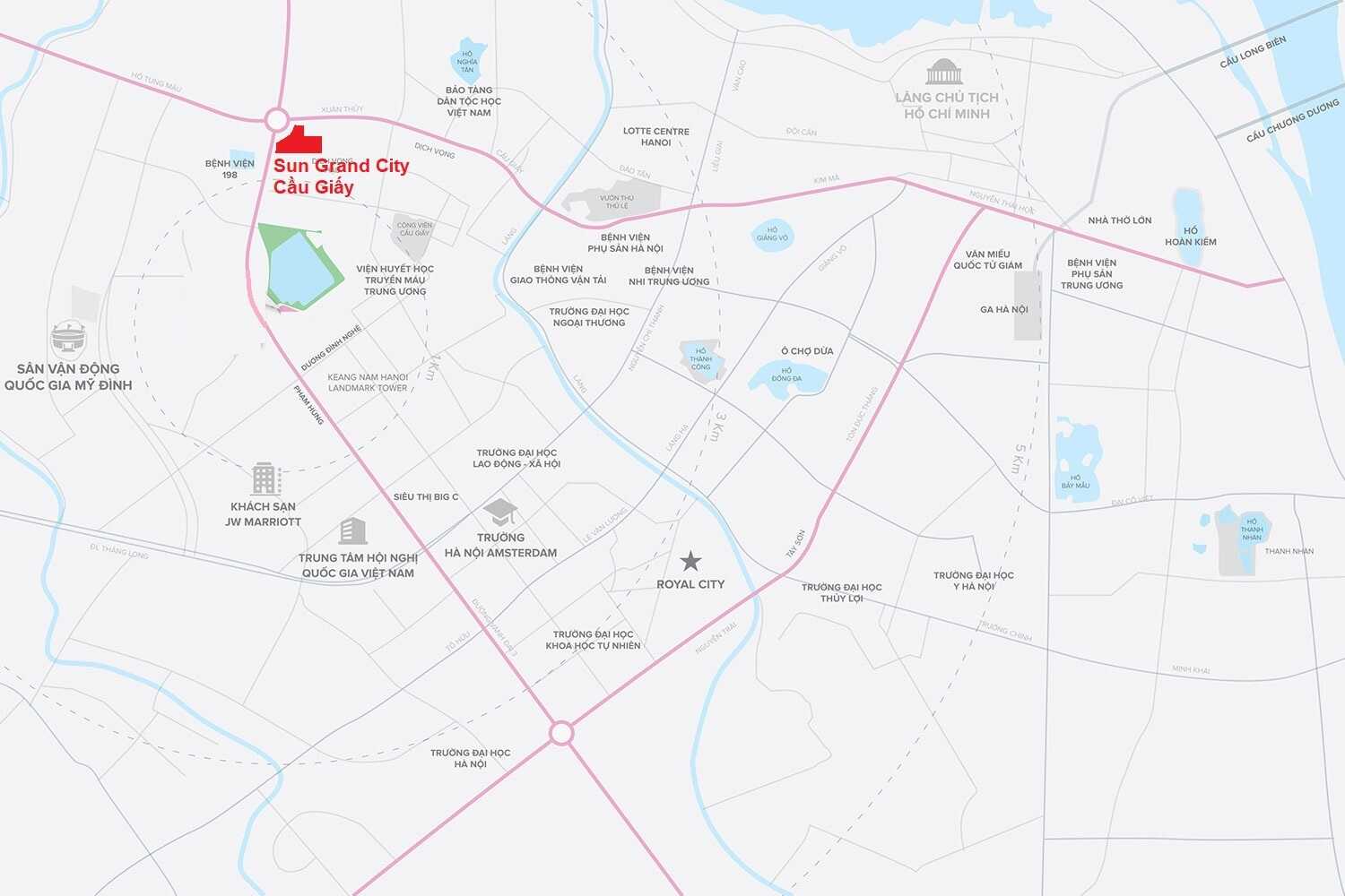 Vị trí Sun Grand City Cầu Giấy